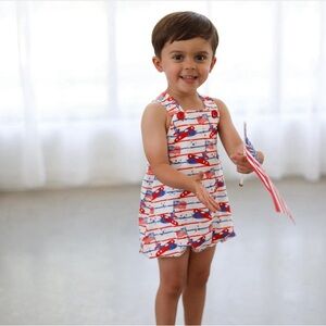Cecil and Lou patriotic romper